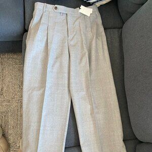 NWT - Banana Republic Signature Italian Rustico Wide-Leg Suit Pant